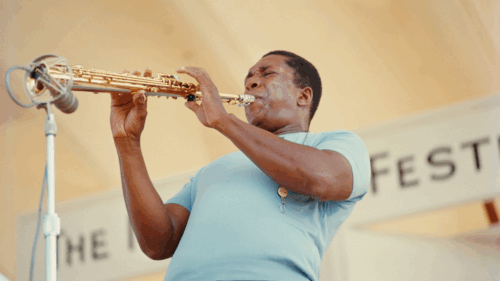 John Coltrane playing the clarinet 