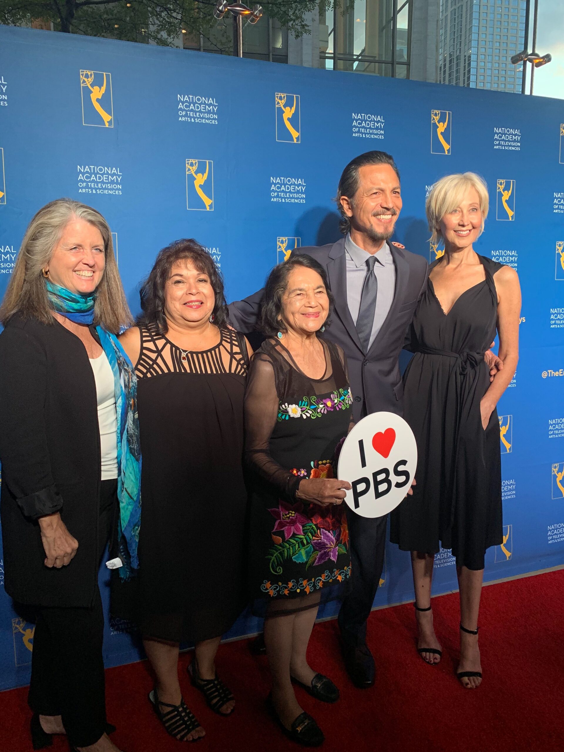 The team from Dolores, including Dolores Huerta herself, and director Peter Bratt