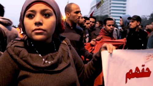 woman protesting
