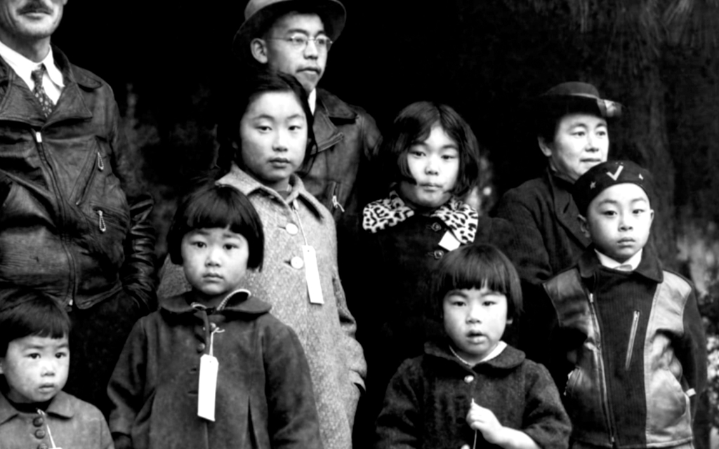 Archival black and white image of Chinese immigrant children, from episode 2 of "Asian Americans" on PBS