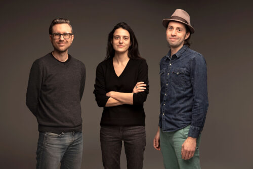 Ted Passon, Nicole Salazar, Yoni Brook, from left to right, filmmakers of Philly D.A.